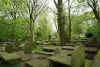 The cemetery alongside the Brontë house