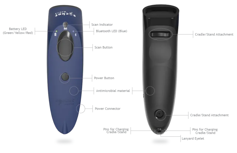 SOCKET SCANNER S700 BT 1D BLUE SocketScan® S700 1D Imager Barcode Scanner