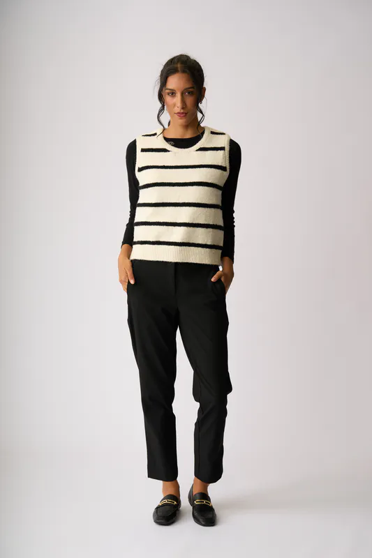 Model wearing Black Trim Detail Jogger By OH Three Available at Beetees Nelson