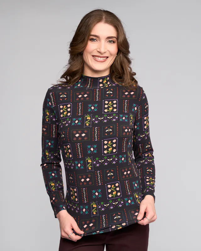 Model wearing Haven Foundation Knit Top By Vassalli Available at Beetees Nelson