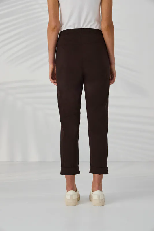 Model wearing Cocoa LTL Port 7/8 Pant By Lania Available at Beetees Nelson