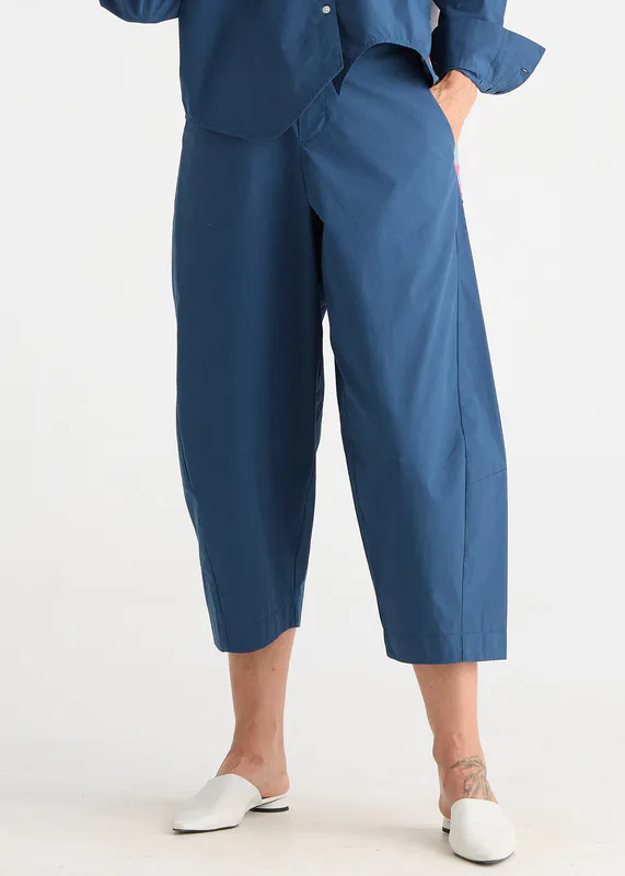 Model wearing Ocean Barrel Leg Pant By Zaket & Plover Available at Beetees Nelson