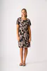Model wearing Shadow Frond Dress - Swing Back By Foil Available at Beetees Nelson
