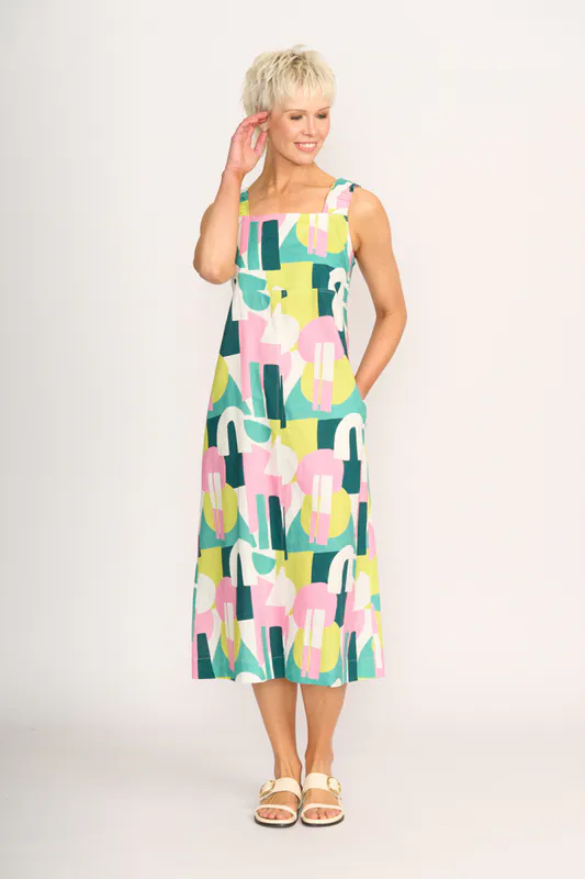 Model wearing Reflection Sunseeker Dress By Foil Available at Beetees Nelson