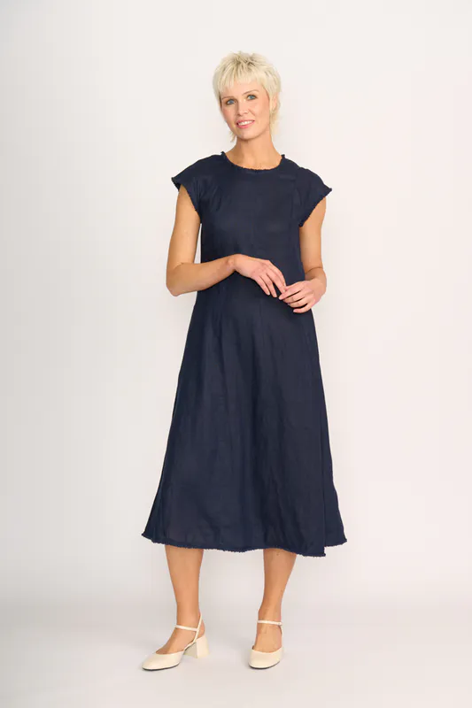 Model wearing Midnight Festival Event Dress By Foil Available at Beetees Nelson