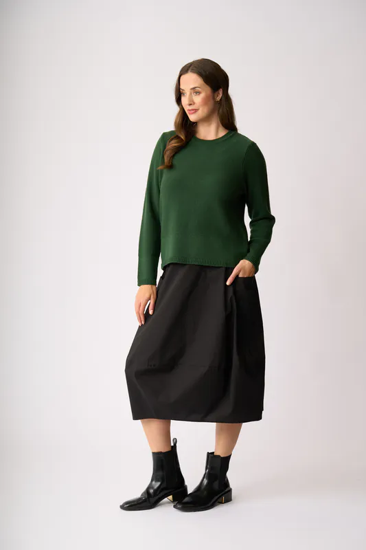 Model wearing Light Blue Placket Detail Jumper By Foil Available at Beetees Nelson