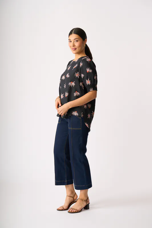 Model wearing In Flower Swing Out Top By Preen Available at Beetees Nelson