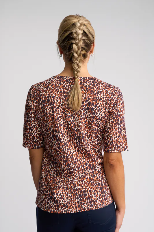 Model wearing Zella Carmen Top By Vassalli Available at Beetees Nelson