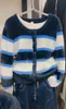 Navy Anna Ombre Knit Cardigan By Elm Available at Beetees Nelson