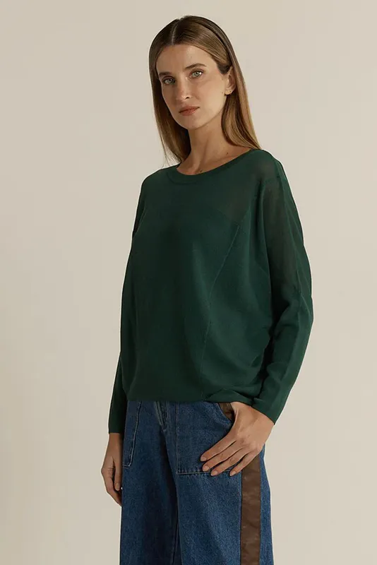 Model wearing Green Charlie Knit By Fate & Becker Available at Beetees Nelson