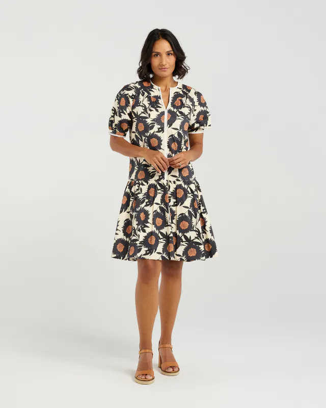 Model wearing Clementine Bloom Thea Dress By Et Alia Available at Beetees Nelson