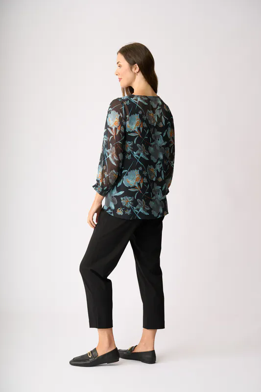 Model wearing Dreamy Floral Shirred Detail Top By Memo Available at Beetees Nelson