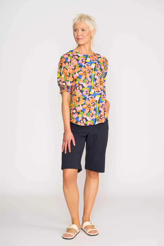 Model wearing Summer Burst Swing Out Top By Preen Available at Beetees Nelson