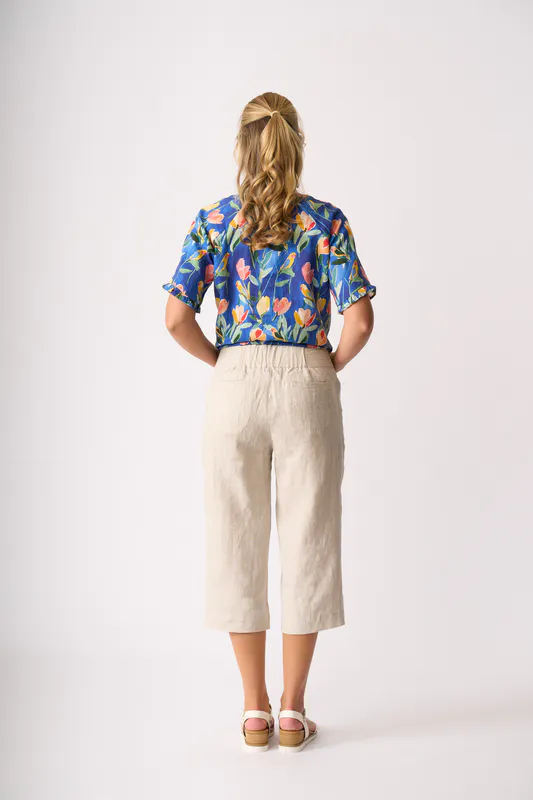 Model wearing String Wide Leg Trousers By Preen Available at Beetees Nelson