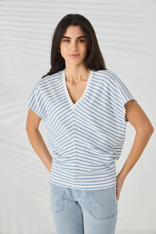 Model wearing Dove Bella Top By Lania Available at Beetees Nelson