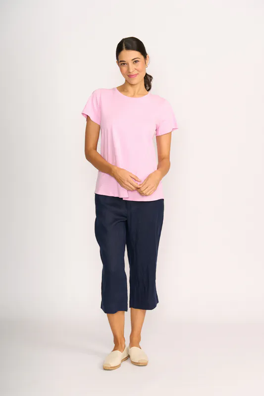 Model wearing Rose Tee - Swing Fit By Preen Available at Beetees Nelson