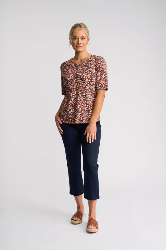 Model wearing Zella Carmen Top By Vassalli Available at Beetees Nelson