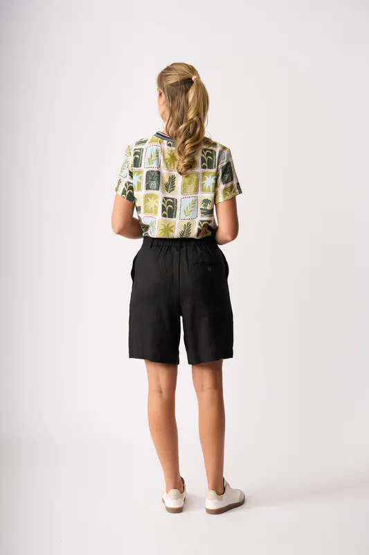 Model wearing Write Home Rib Vibes Top By Foil Available at Beetees Nelson