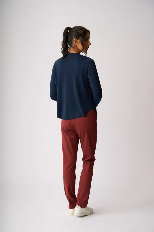 Model wearing Steel Fresh Scoop Jumper By Memo Available at Beetees Nelson