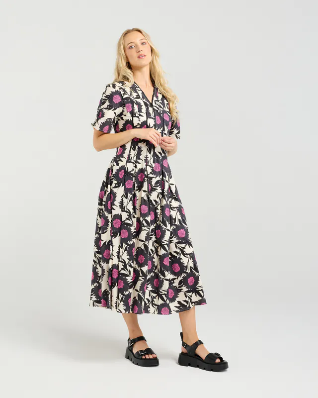 Model wearing Candy Blossom Vera Dress By Et Alia Available at Beetees Nelson