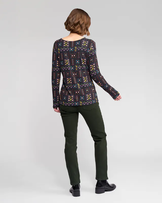 Model wearing Haven Staple Knit Top By Vassalli Available at Beetees Nelson