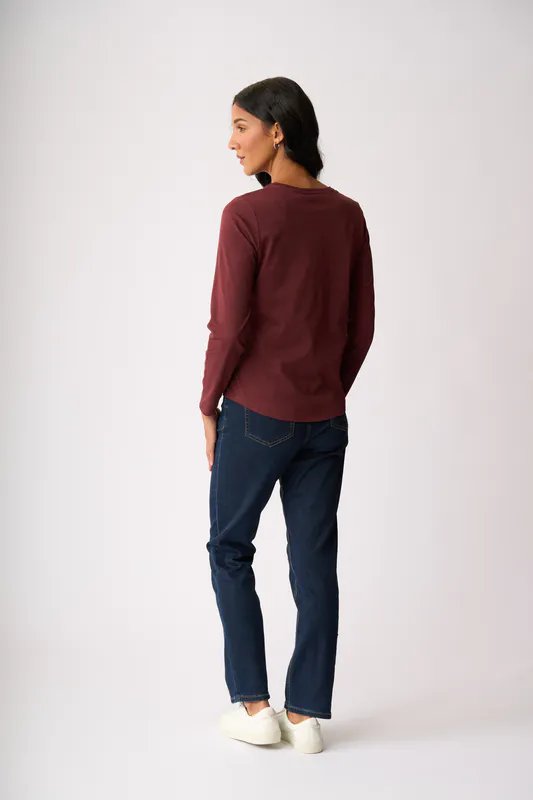 Model wearing Pucci Long Sleeve T-Shirt By Foil Available at Beetees Nelson