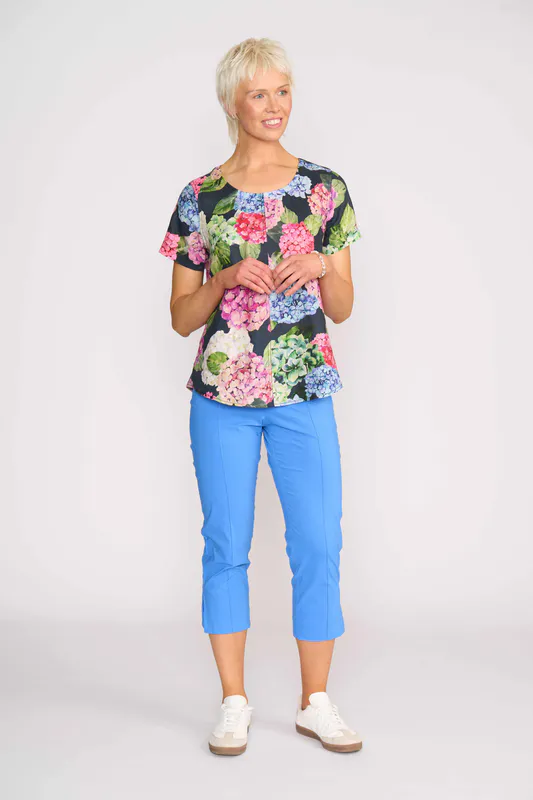 Model wearing Hydragea Swing Out Top By Preen Available at Beetees Nelson