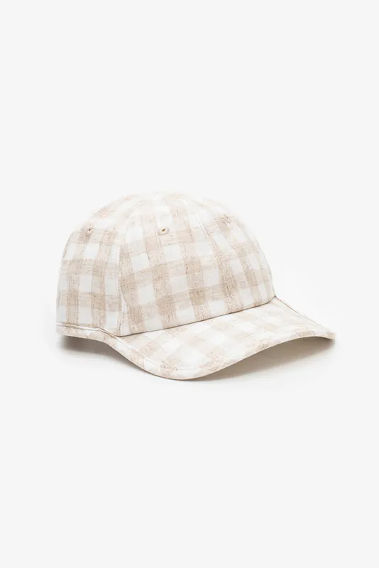 Oat Gingham Cap By Antler NZ Available at Beetees Nelson