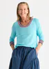 Model wearing Capri Crochet Trim Top By Zaket & Plover Available at Beetees Nelson