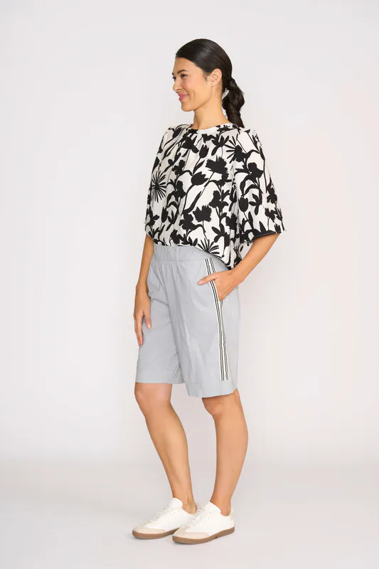 Model wearing Silhouette Floral Top - 3 Scoops By Foil Available at Beetees Nelson