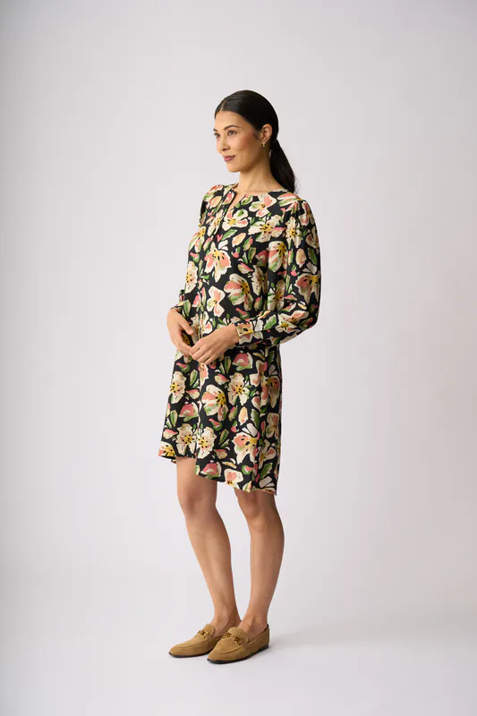 Model wearing Forest Flora Zip Front Dress By Preen Available at Beetees Nelson