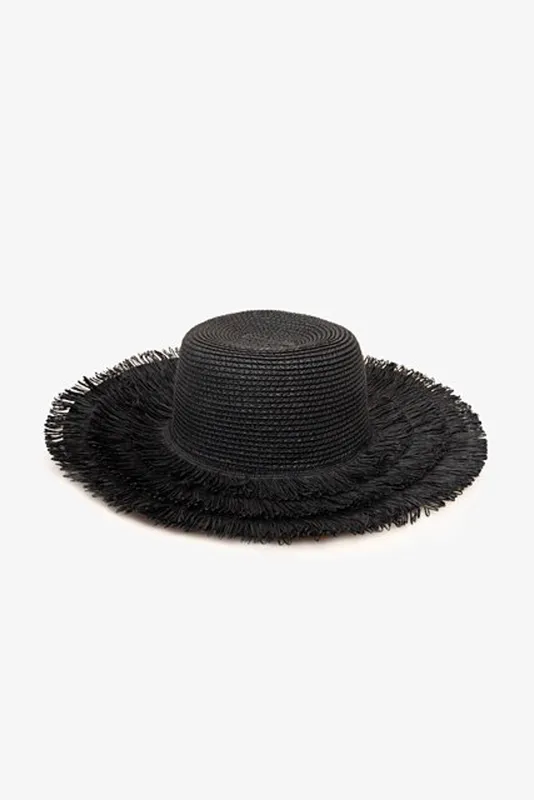 Black Layered Sunhat By Antler NZ Available at Beetees Nelson