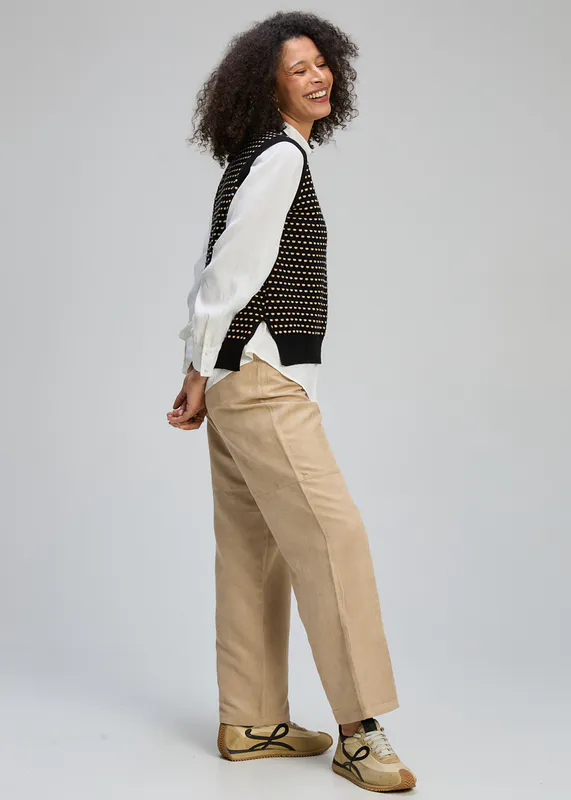 Model wearing Black Textured Tank By Zaket & Plover Available at Beetees Nelson