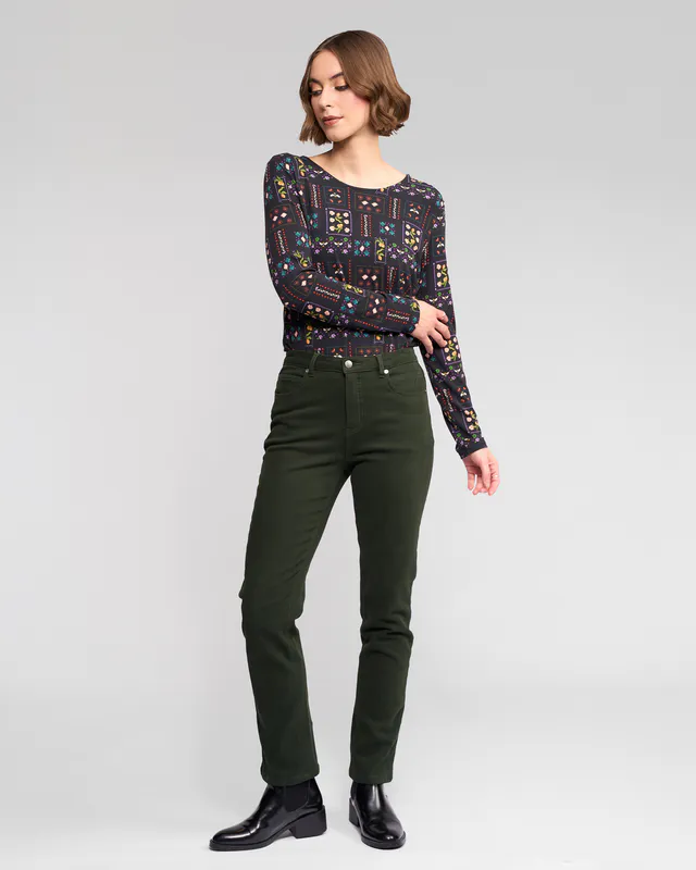 Model wearing Haven Staple Knit Top By Vassalli Available at Beetees Nelson