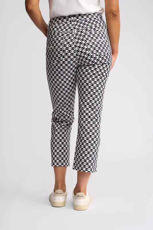 Model wearing Ink/White Arrival Pant By Vassalli Available at Beetees Nelson