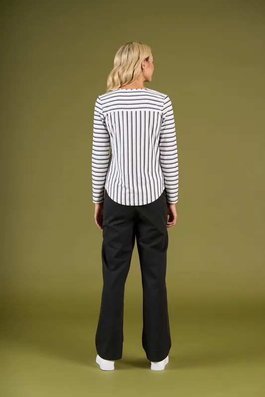 Model wearing Mono Mix Westport Tee By Charlie Jane Available at Beetees Nelson