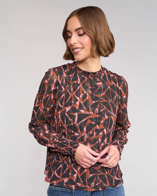 Model wearing Zimi Top By Knewe Available at Beetees Nelson