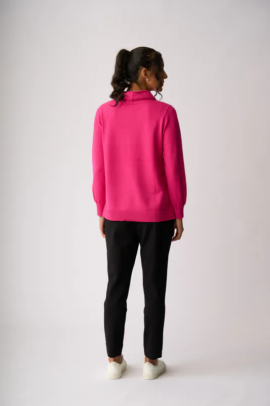Model wearing Black Adjustable Cuff Trousers By Esplanade Available at Beetees Nelson