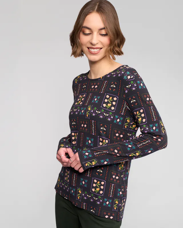 Model wearing Haven Staple Knit Top By Vassalli Available at Beetees Nelson