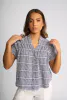 Model wearing Ink Gingham Addison Top By Knewe Available at Beetees Nelson