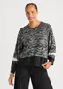 Model wearing Graphite Mouline Top By LD + CO Available at Beetees Nelson