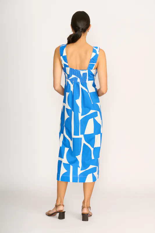 Model wearing Spectrum Sunseeker Dress By Foil Available at Beetees Nelson