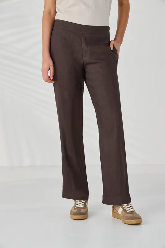 Model wearing Cocoa Keat Pant By Lania Available at Beetees Nelson