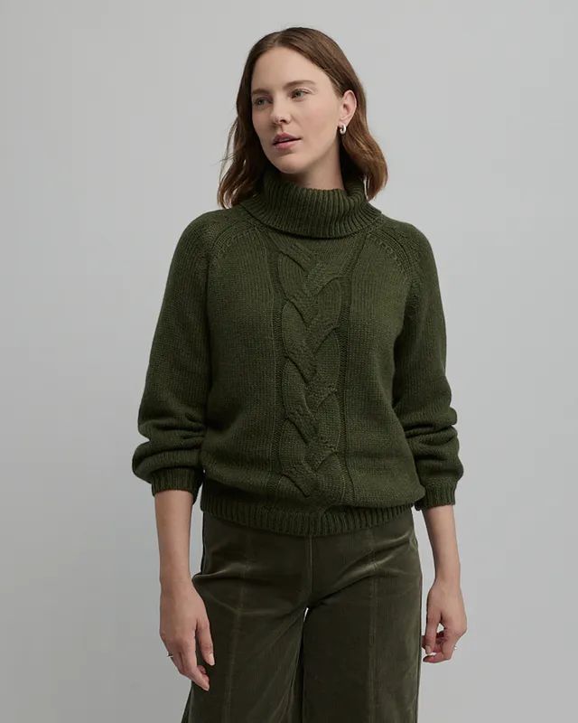 Model wearing Loden Rational Knit By Yarra Trail Available at Beetees Nelson