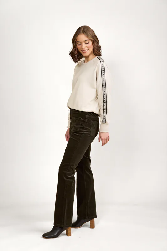 Model wearing Hunter Potter Cord By Knewe