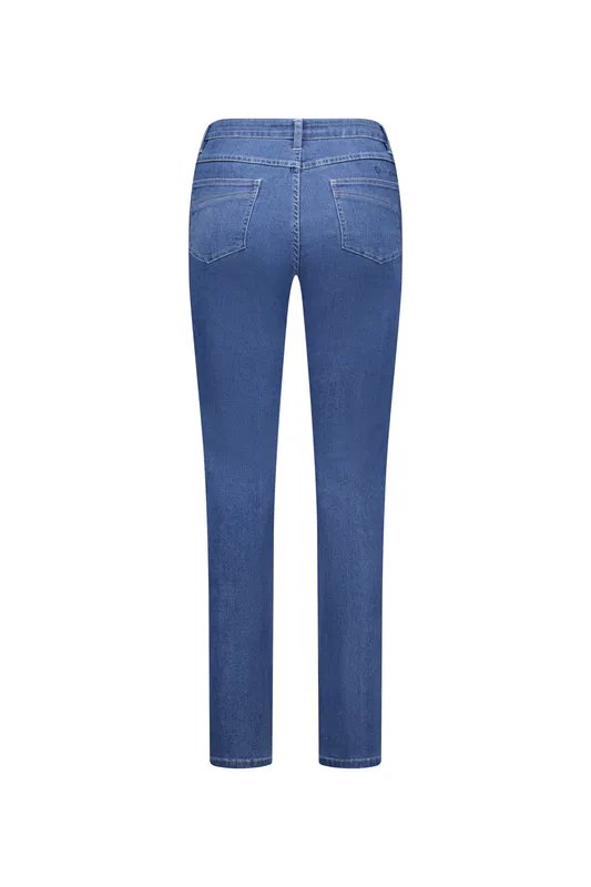 Model wearing Blue Denim Studio Jean By Vassalli Available at Beetees Nelson