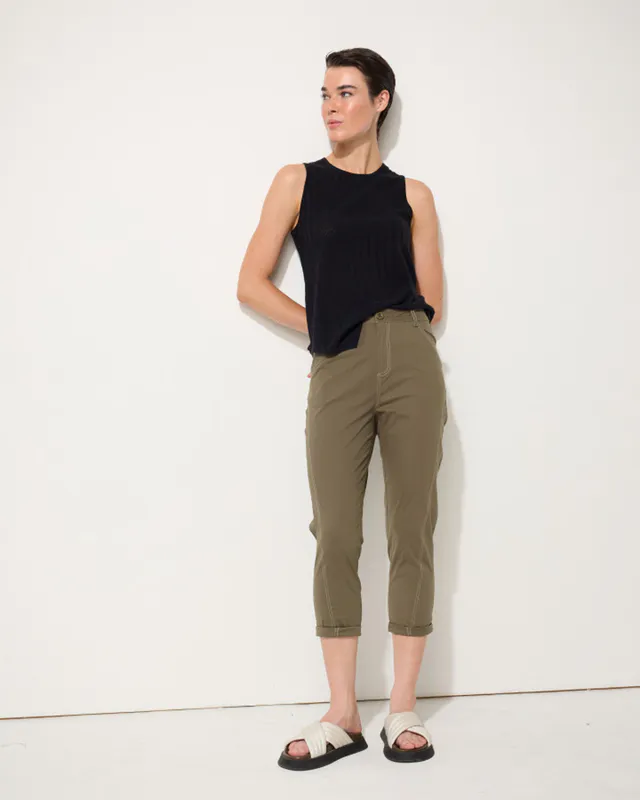 Model wearing Black Essential Multi Rib Knit By Marco Polo Available at Beetees Nelson