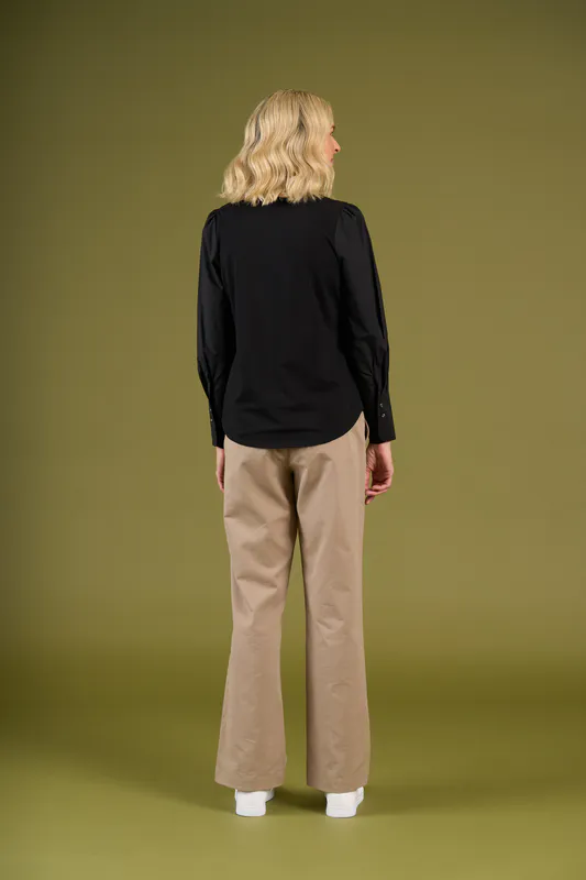 Model wearing Black Thornbury Top By Charlie Jane Available at Beetees Nelson