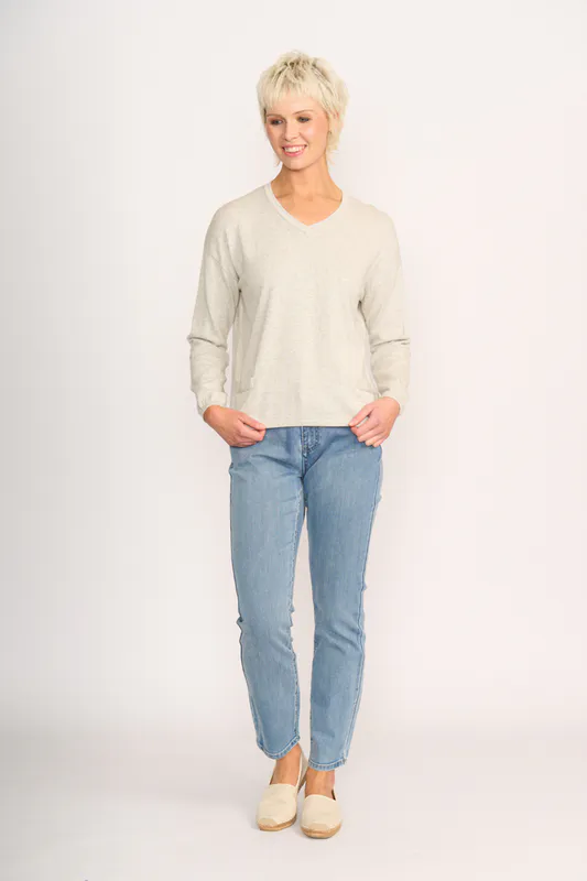 Available in Mint & Pink Colour Only ( Model wearing Oat Easy Fit V Sweater By Foil) Available at Beetees Nelson