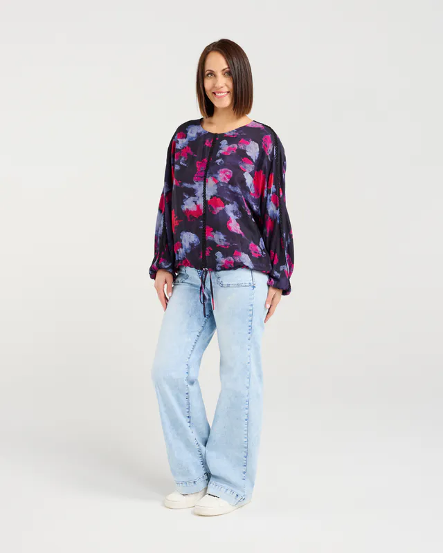 Model wearing Aurora Lotus Top By Seduce Available at Beetees Nelson